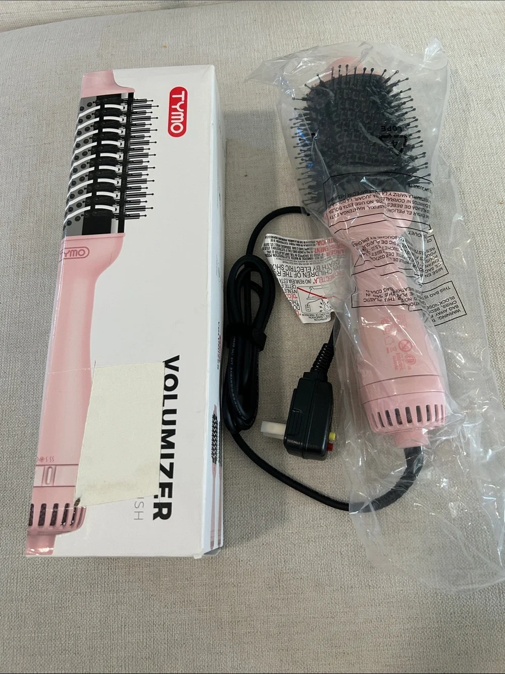 TYMO VOLUMIZER hot air brush, Pink, NWT